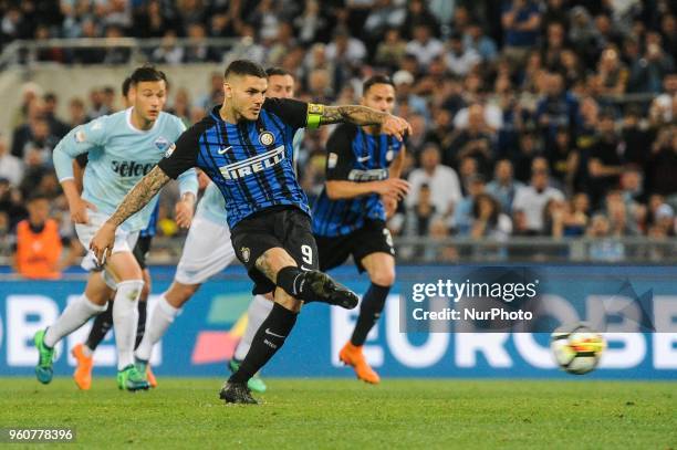 Mauro Icardi during serie A between SS Lazio v FC Internazionale in Rome, on May 20, 2018.