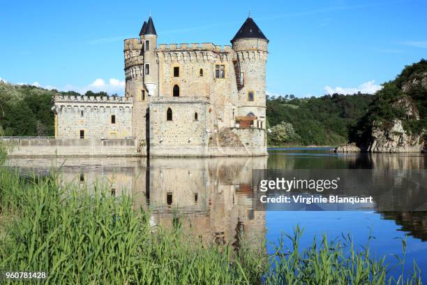 château de la roche on a sunny day of spring, loire valley, france. may 19, 2018 - loire valley spring stock pictures, royalty-free photos & images