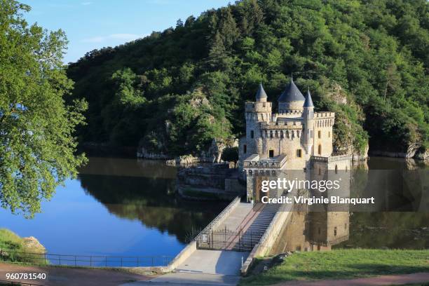 château de la roche on a sunny day of spring, loire valley, france. may 19, 2018 - loire valley spring stock pictures, royalty-free photos & images