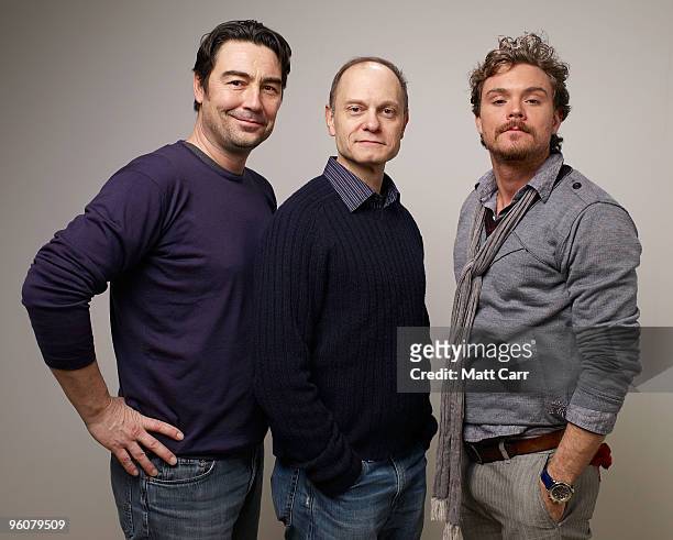Actors Nathaniel Parker, David Hyde Pierce and Clayne Crawford pose for a portrait during the 2010 Sundance Film Festival held at the Getty Images...
