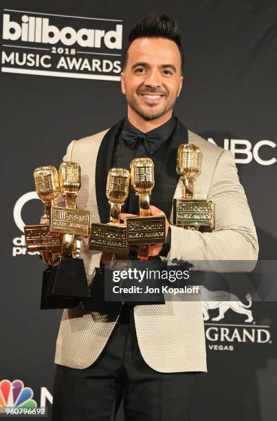 Recording artist Luis Fonsi, winner of Top Selling Song award, Top Streaming Song - Video award, Top Latin Song award, and Top Hot 100 Song award for...