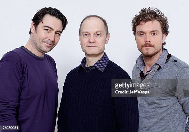 Actors Nathaniel Parker, David Hyde Pierce and Clayne Crawford pose for a portrait during the 2010 Sundance Film Festival held at the WireImage...