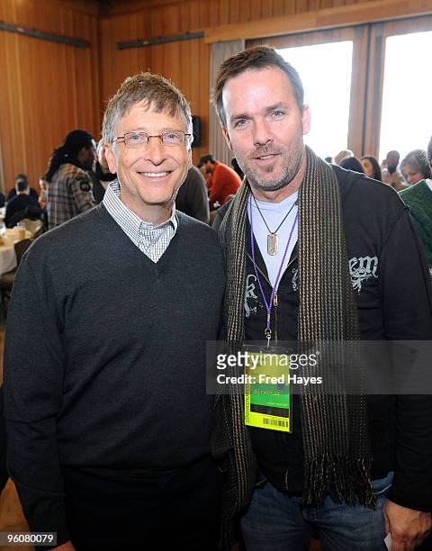 Bill Gates and director Michael Nasia attend the Director's Brunch during the 2010 Sundance Film Festival a Sundance Resort on January 23, 2010 in...