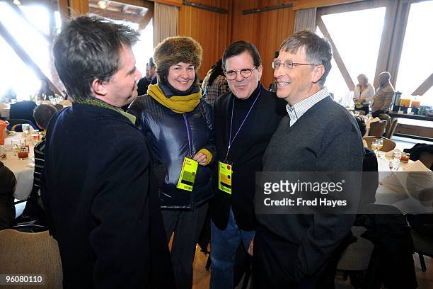 Directors John Nein, Karen Calderon, Ian Calerdon and Bill Gates attend the Director's Brunch during the 2010 Sundance Film Festival a Sundance...