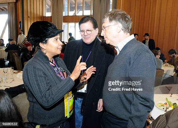 Shari Frilot, Ian Calderon and Bill Gates attend the Director's Brunch during the 2010 Sundance Film Festival a Sundance Resort on January 23, 2010...
