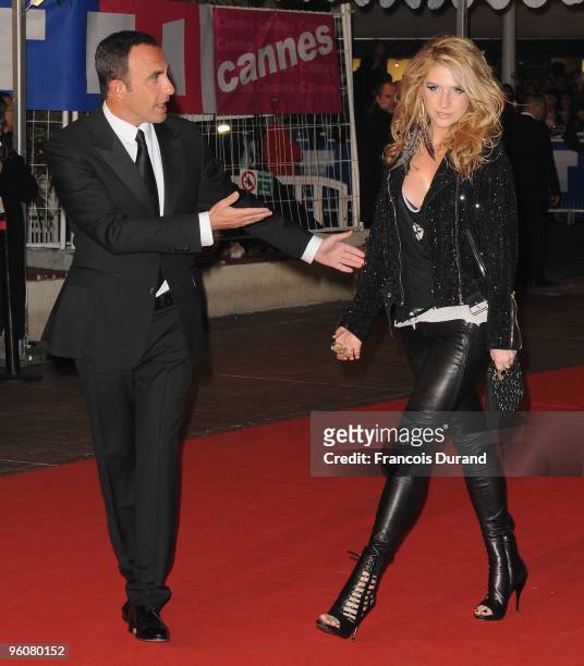 Ke$ha and Nikos Aliagas attend the NRJ Music Awards 2010 at Palais des Festivals on January 23, 2010 in Cannes, France.