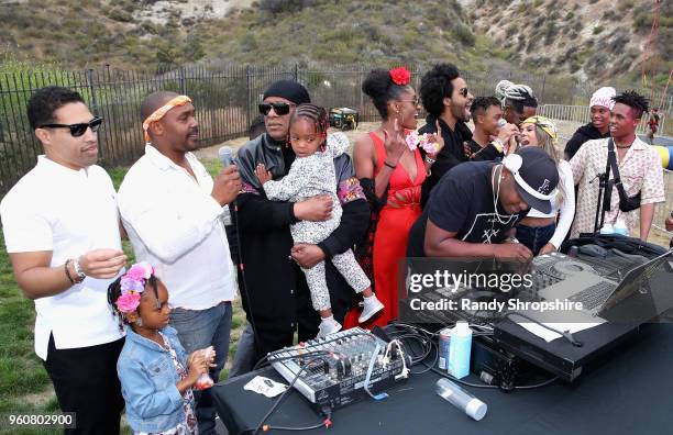 Chad Millard, Mumtaz Morris, Musician Stevie Wonder, Nia Morris, DJ Mal-Ski, Sophia Morris, Kwame Morris, Mandla Morris, Kai Millard, Keita Morris,...