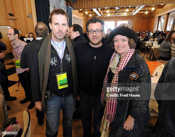 Michael Nash, Larry Cohen and Cara Mertes attend the Director's Brunch during the 2010 Sundance Film Festival a Sundance Resort on January 23, 2010...