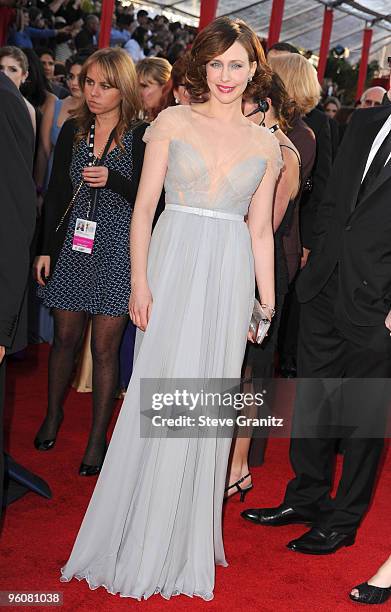 Actress Vera Farmiga arrives at the 16th Annual Screen Actors Guild Awards held at The Shrine Auditorium on January 23, 2010 in Los Angeles,...