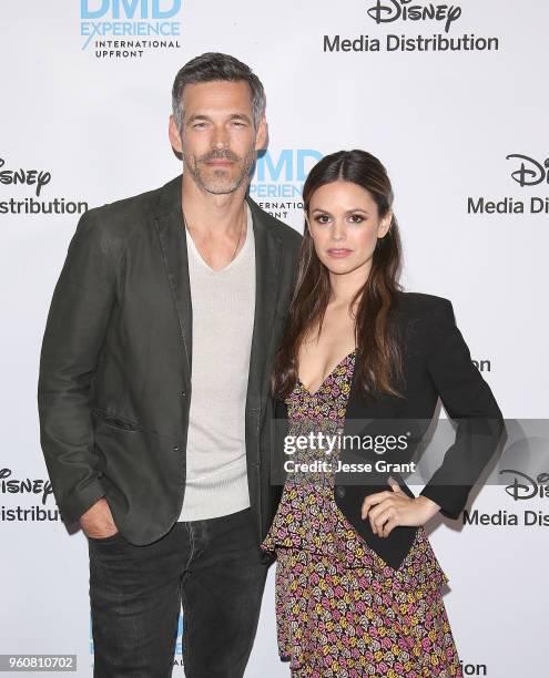 Actors Eddie Cibrian and Rachel Bilson attend the Disney/ABC International Upfronts at the Walt Disney Studio Lot on May 20, 2018 in Burbank,...