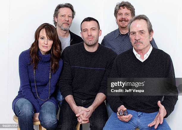 Actress Rosemarie DeWitt, actor Chris Cooper, actor Ben Affleck, director John Wells, and actor Tommy Lee Jones pose for a portrait during the 2010...