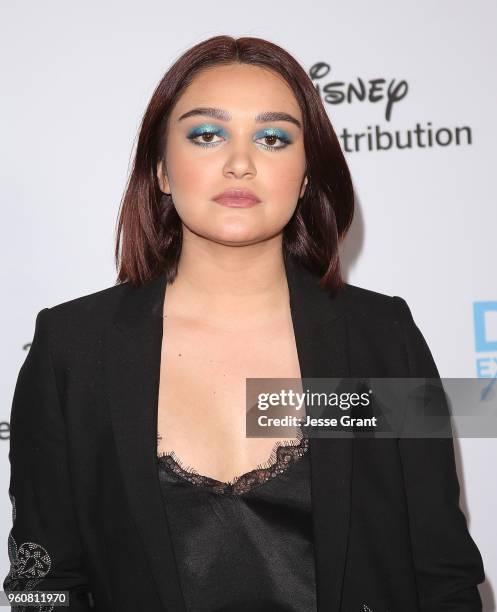 Actress Ariela Barer attends the Disney/ABC International Upfronts at the Walt Disney Studio Lot on May 20, 2018 in Burbank, California.