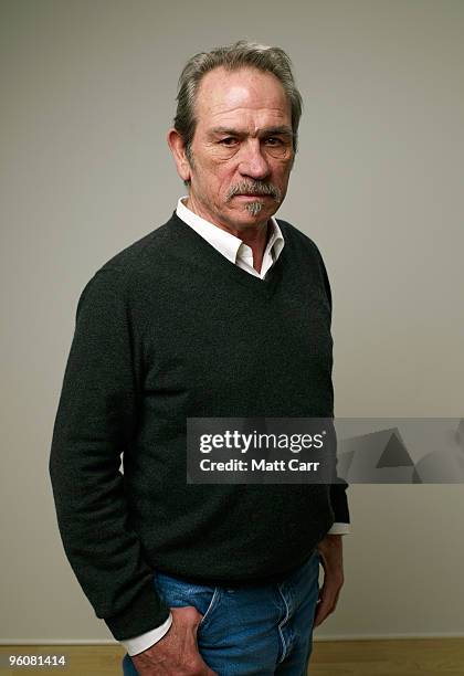 Actor Tommy Lee Jones poses for a portrait during the 2010 Sundance Film Festival held at the Getty Images portrait studio at The Lift on January 23,...