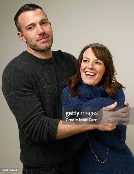 Actor Ben Affleck and actress Rosemarie DeWitt pose for a portrait during the 2010 Sundance Film Festival held at the Getty Images portrait studio at...