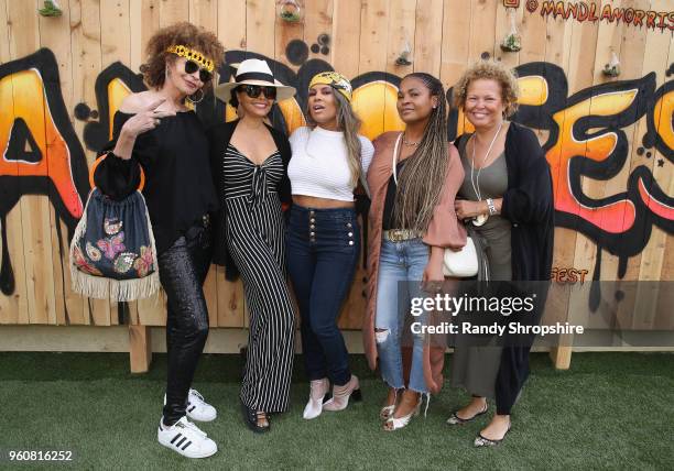 Jennifer McHenry, Karen Gordy, Kai Millard, Nia Long and Debra Lee attend MANDAFEST Mandla Morris' 13th Birthday Celebration on May 20, 2018 in...