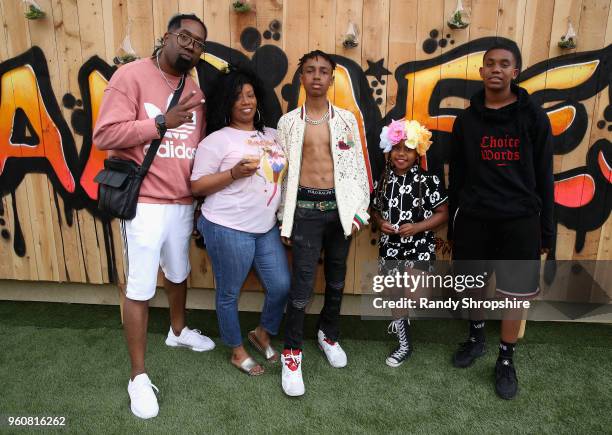 Keita Morris and family with Mandla Morris attend MANDAFEST Mandla Morris' 13th Birthday Celebration on May 20, 2018 in Calabasas, California.