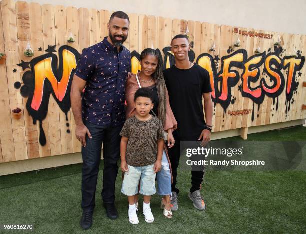 Assistant Coach for the San Antonio Spurs Ime Udoka, Kez Udoka, Actress Nia Long and Massai Dorsey II attend MANDAFEST Mandla Morris' 13th Birthday...