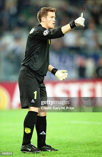 Mikael Landreau of Nantes in action during the UEFA Champions League Group D match against Lazio played at the Stadio Olimpico, in Rome, Italy....