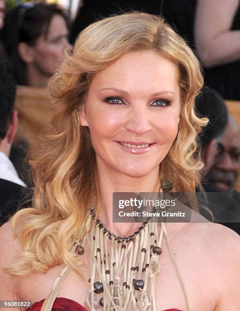 Actress Joan Allen arrives at the 16th Annual Screen Actors Guild Awards held at The Shrine Auditorium on January 23, 2010 in Los Angeles, California.