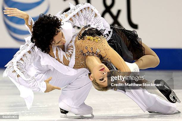 Benjamin Agosto and Tanith Belbin compete in the free dance competition during the US Figure Skating Championships at Spokane Arena on January 23,...