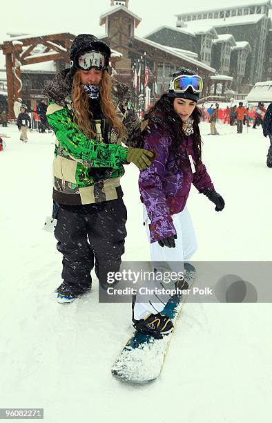 Actress Jillian Murray attends Oakley "Learn To Ride" Snowboard fueled by Muscle Milk at Oakley Lodge on January 23, 2010 in Park City, Utah.