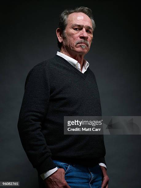 Actor Tommy Lee Jones poses for a portrait during the 2010 Sundance Film Festival held at the Getty Images portrait studio at The Lift on January 23,...