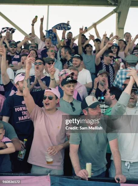 Dulwich Hamlet FC win promotion after a 4-3 penalty shootout against Hendon FC during the Bostik Premier League play off final on 7th May 2018 at...