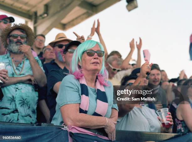 Dulwich Hamlet FC win promotion after a 4-3 penalty shootout against Hendon FC during the Bostik Premier League play off final on 7th May 2018 at...