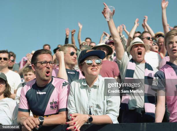 Dulwich Hamlet FC win promotion after a 4-3 penalty shootout against Hendon FC during the Bostik Premier League play off final on 7th May 2018 at...