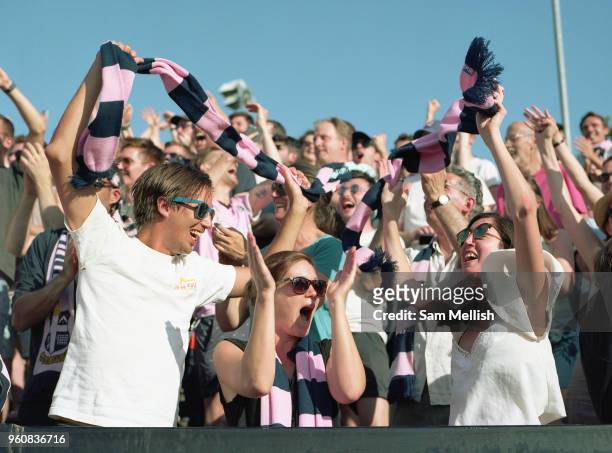 Dulwich Hamlet FC win promotion after a 4-3 penalty shootout against Hendon FC during the Bostik Premier League play off final on 7th May 2018 at...