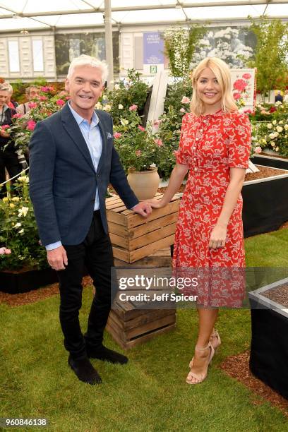 Presenters Phillip Schofield and Holly Willoughby attend the Chelsea Flower Show 2018 on May 21, 2018 in London, England.