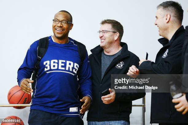 Adelaide 36ers coach Joey Wright is seen at the Melbourne Sports and Aquatic Centre on May 21, 2018 in Melbourne, Australia.