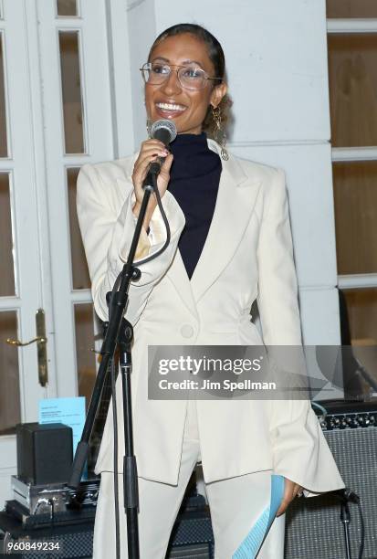 Elaine Welteroth attends the party for Ava DuVernay and "Queen Sugar" hosted by OWN at Laduree Soho on May 20, 2018 in New York City.