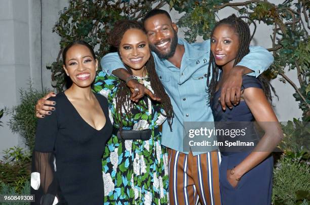 Actress Dawn-Lyen Gardner, directorAva DuVernay, actors Kofi Siriboe and Rutina Wesley attend the party for Ava DuVernay and "Queen Sugar" hosted by...