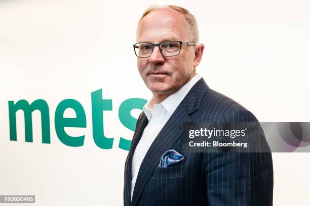 Pekka Vauramo, incoming chief executive officer of Metso Oyj, poses for a photograph ahead of a news conference announcing Vauramo as the new CEO, at...