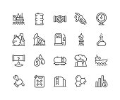 Line Oil Icons
