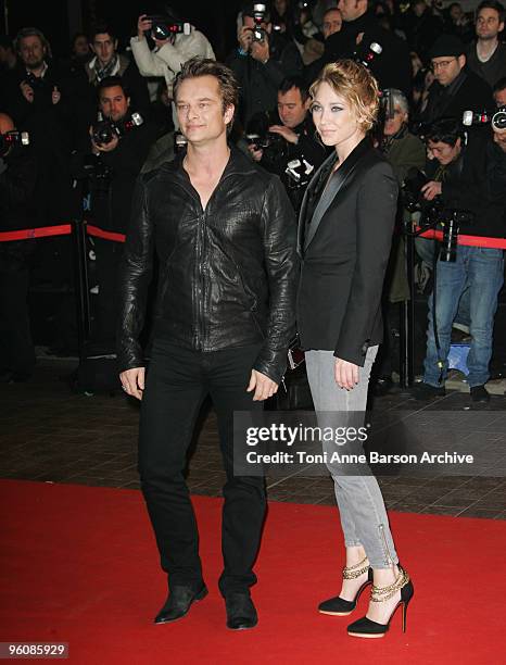 David Hallyday and Laura Smet arrive at NRJ Music Awards at the Palais des Festivals on January 23, 2010 in Cannes, France.