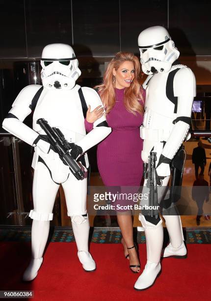 Sarah Roza attends Solo: A Star Wars Story Screening on May 21, 2018 in Melbourne, Australia.