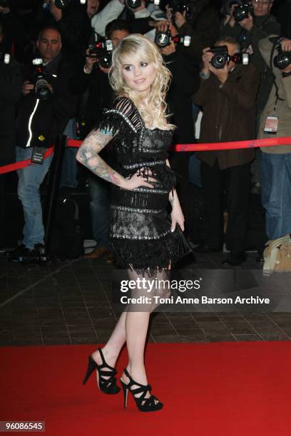 Coeur de Pirate arrives at NRJ Music Awards at the Palais des Festivals on January 23, 2010 in Cannes, France.