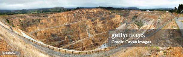 panoramic view of martha mine against sky - martha mine stock pictures, royalty-free photos & images