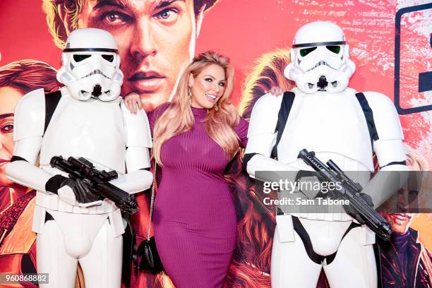 Sarah Roza attends Solo: A Star Wars Story Screening on May 21, 2018 in Melbourne, Australia.