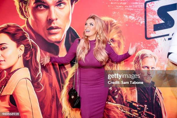 Sarah Roza attends Solo: A Star Wars Story Screening on May 21, 2018 in Melbourne, Australia.