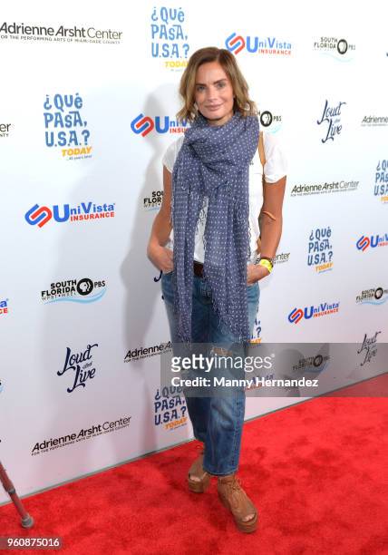 Gabrielle Anwar at opening night of the live stage production of '¿Que Pasa, USA? Today...40 Years Later' on May 17, 2018 in Miami, Florida.