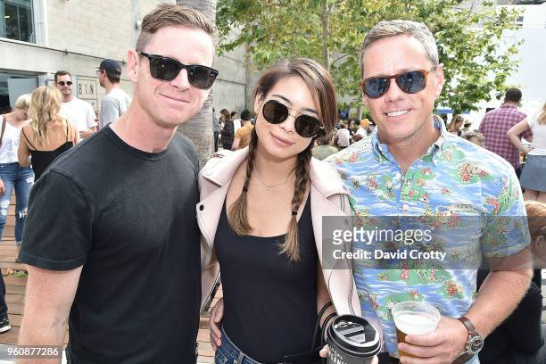 Phil Scully, Jessica Teng and Brady Hahn attend the Venice Family Clinic's Art Walk & Auction on May 20, 2018 in Venice, California.