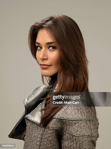 Miss Universe Dayana Mendoza poses for a portrait during the 2010 Sundance Film Festival held at the Getty Images portrait studio at The Lift on...