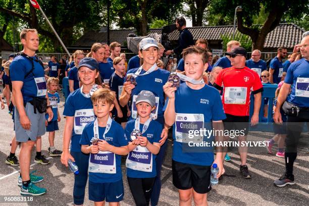 The Royal family of Crown Prince Frederik of Denmark, Princess Isabella, Prince Vincent, Princess Josephine, Crown Princess Mary and Prince Christian...