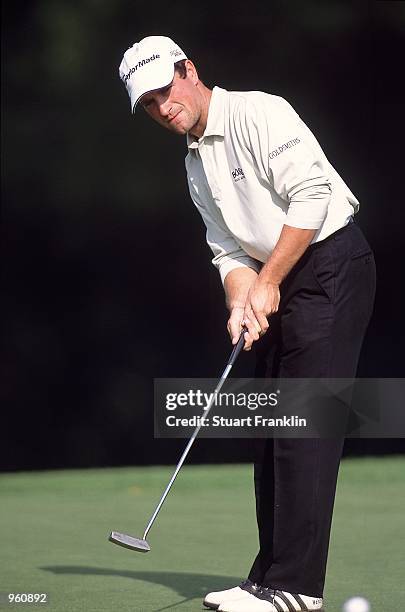 Steve Webster of England in action during the Telefonica Open De Madrid held at the Club De Campo, in Madrid, Spain. \ Mandatory Credit: Stuart...