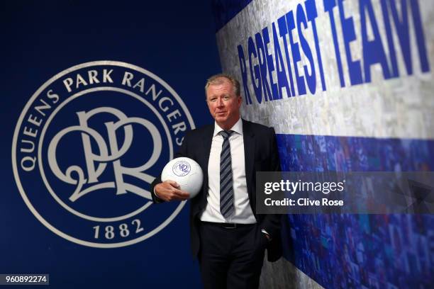 Steve McClaren poses for a photo, as he is officially unveiled as the Queens Park Rangers new manager at Loftus Road on May 21, 2018 in London,...