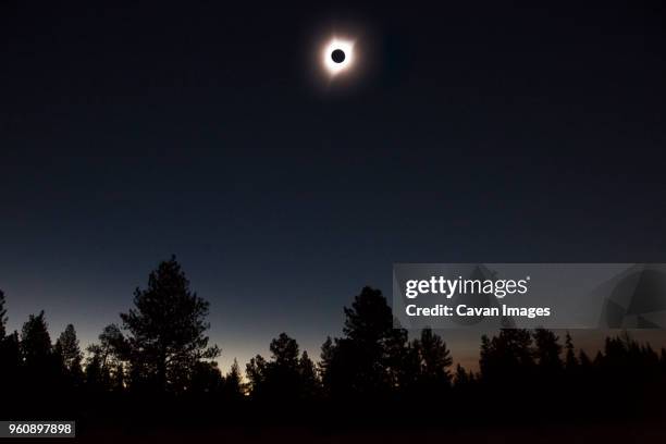 low angle view of solar eclipse against sky - solar eclipse stock pictures, royalty-free photos & images