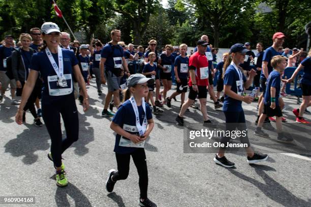 Crown Princess Mary of Denmark and her children Princess Isabella, Prince Vincent, Prince Christian and Princess Josephine - proudly shows their...